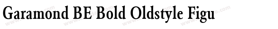 Garamond BE Bold Oldstyle Figures字体转换